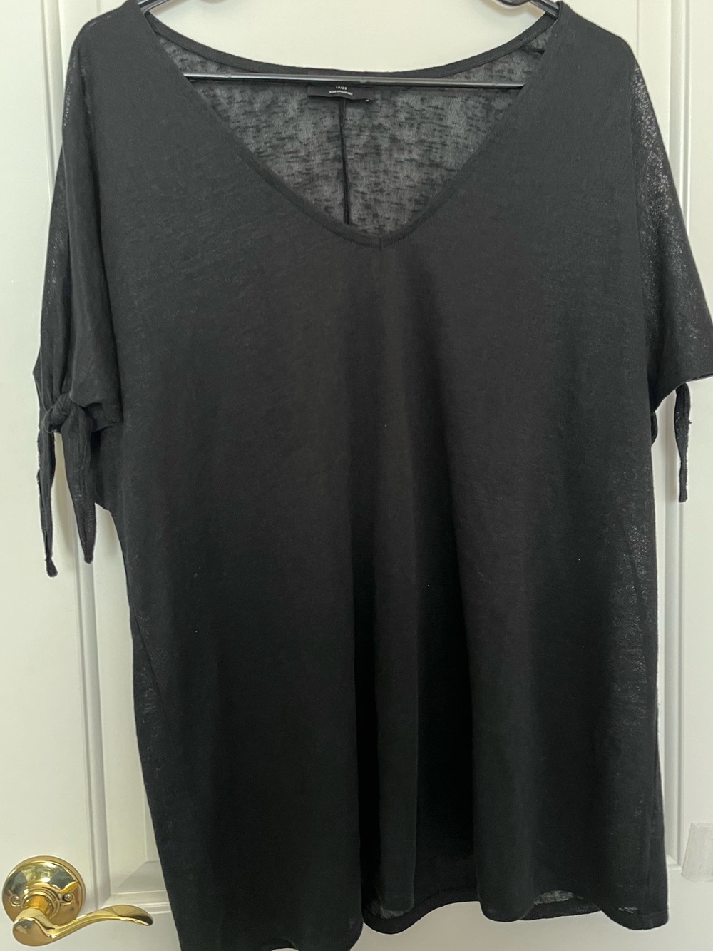 Lane Bryant Dolman sleeve Black V-Neck Tie Women's Blouse 18/20